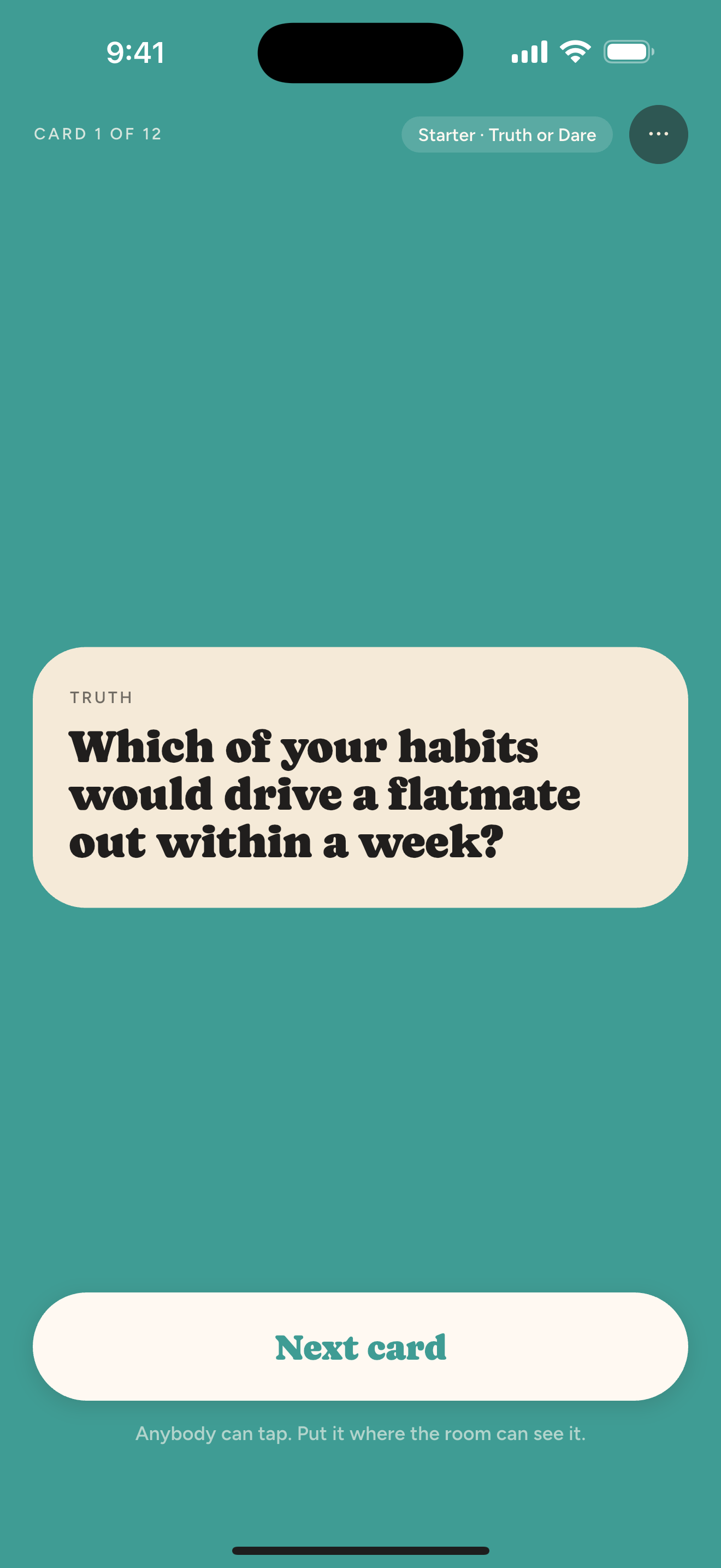 A Truth or Dare prompt